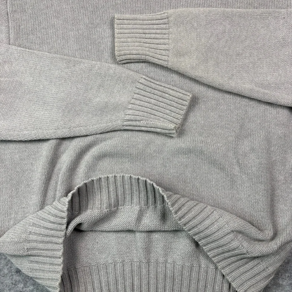 Vintage Polo Ralph Lauren Crewneck Sweater Grey Cotton Knit Pony Logo XL